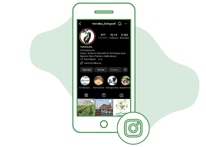 illustration compte instagram terralba dédié à la culture organique